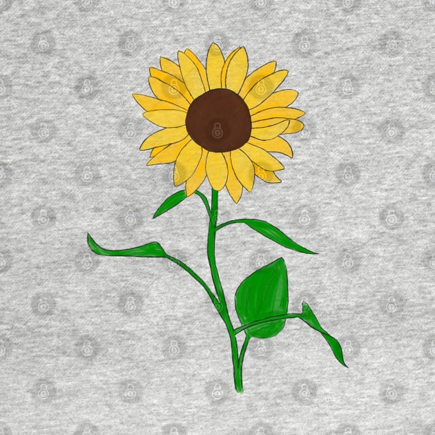 Hand drawn sunflower by Literallyhades 